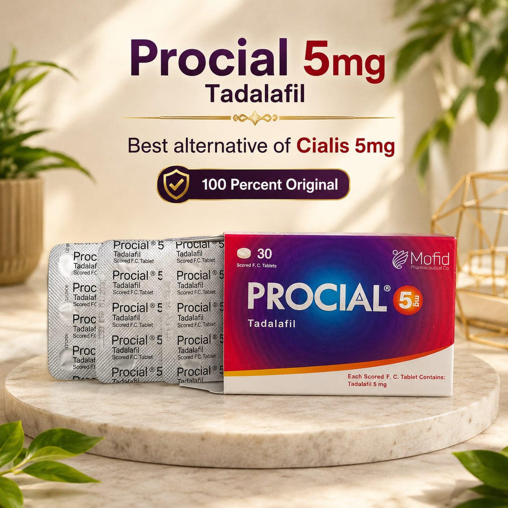 Irani Procial 5mg  - Tadalafil 5mg- 30 Tablets Packing