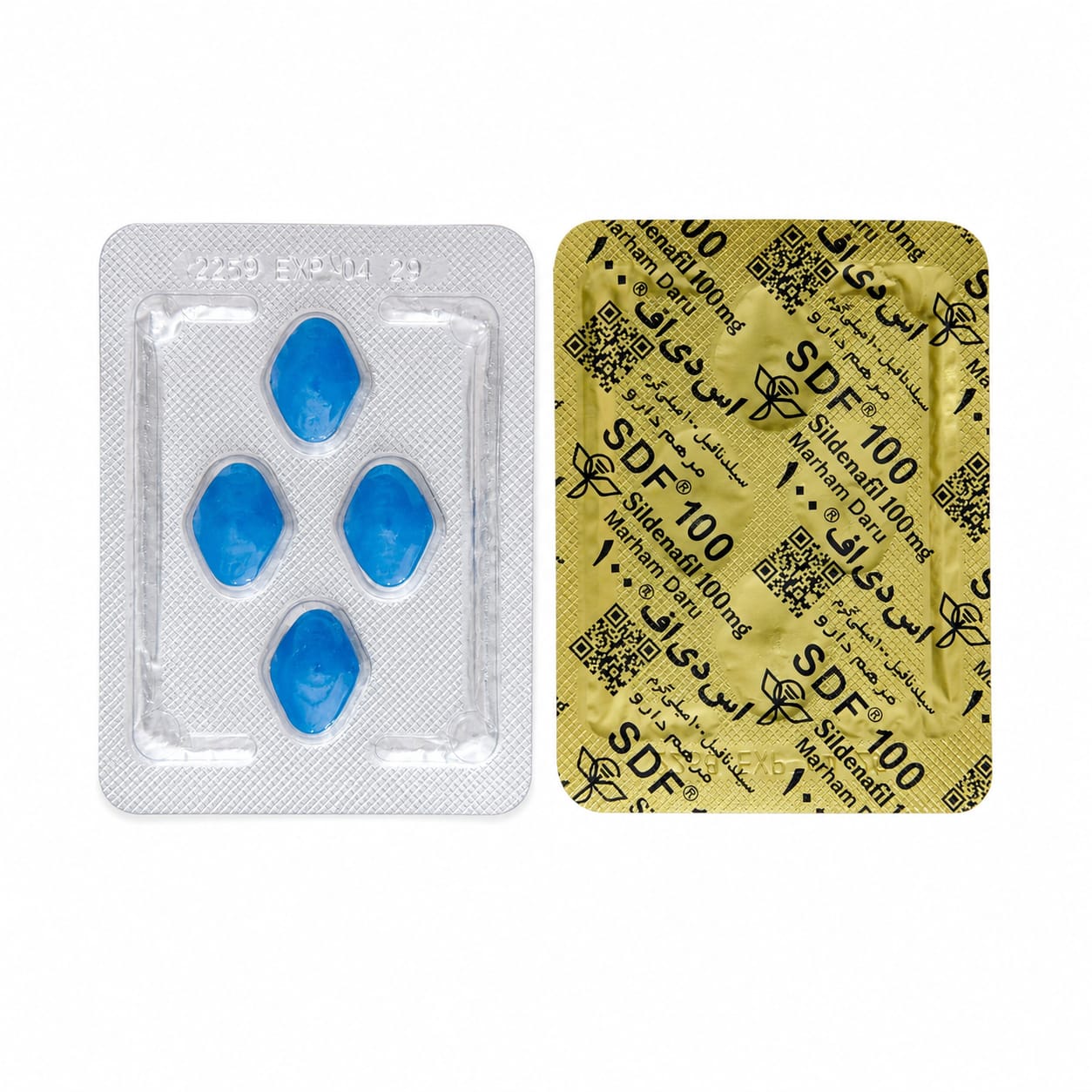 Irani SDF 100mg Tablets By Marham Daru - 8 Tablets in a Pack (Irani Viagr@ 100mg)